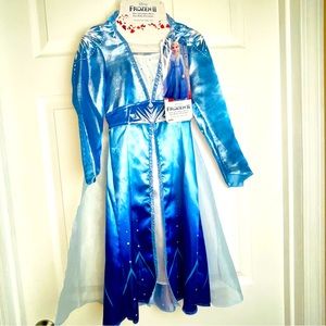 Disney Girls Frozen II Deluxe Elsa Costume NWT Size 4 - 6x Halloween Dress Up